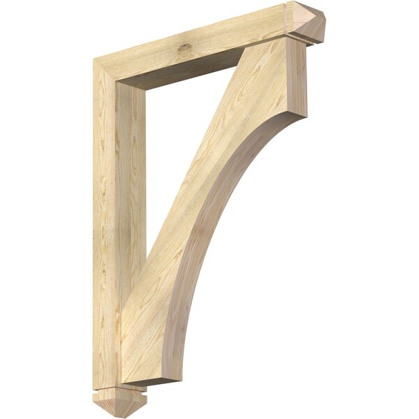 Ekena Millwork Westlake Arts and Crafts Rough Sawn Bracket w/ Offset Brace, Douglas Fir, 6"W x 36"D x 48"H BKT0604X36X48WTL03RDF - main